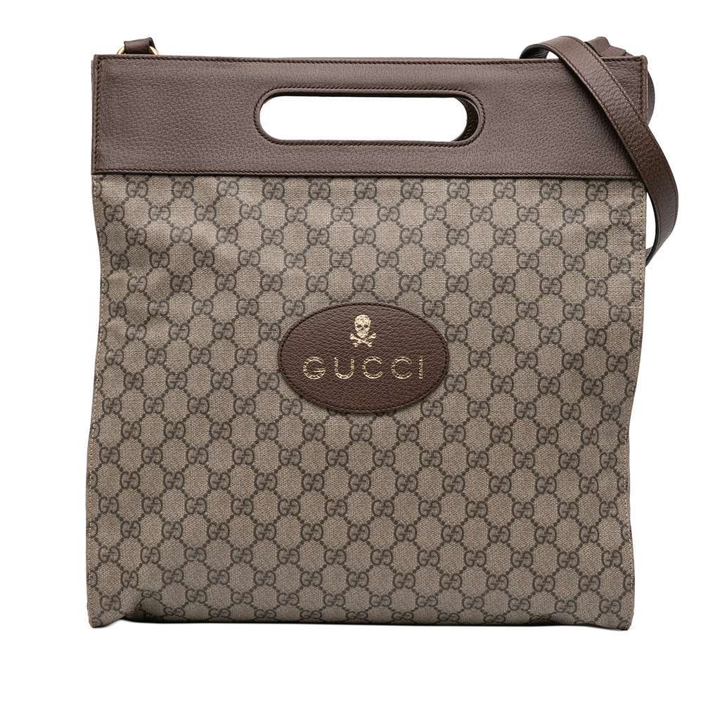 Gucci GG Supreme Neo Vintage Soft Tote Brown Canvas Very good - Front View