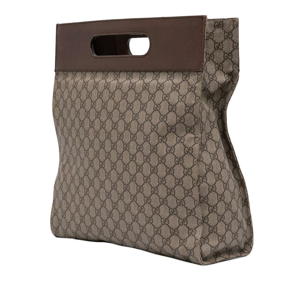 Gucci GG Supreme Neo Vintage Soft Tote Brown Canvas Very good - Back View