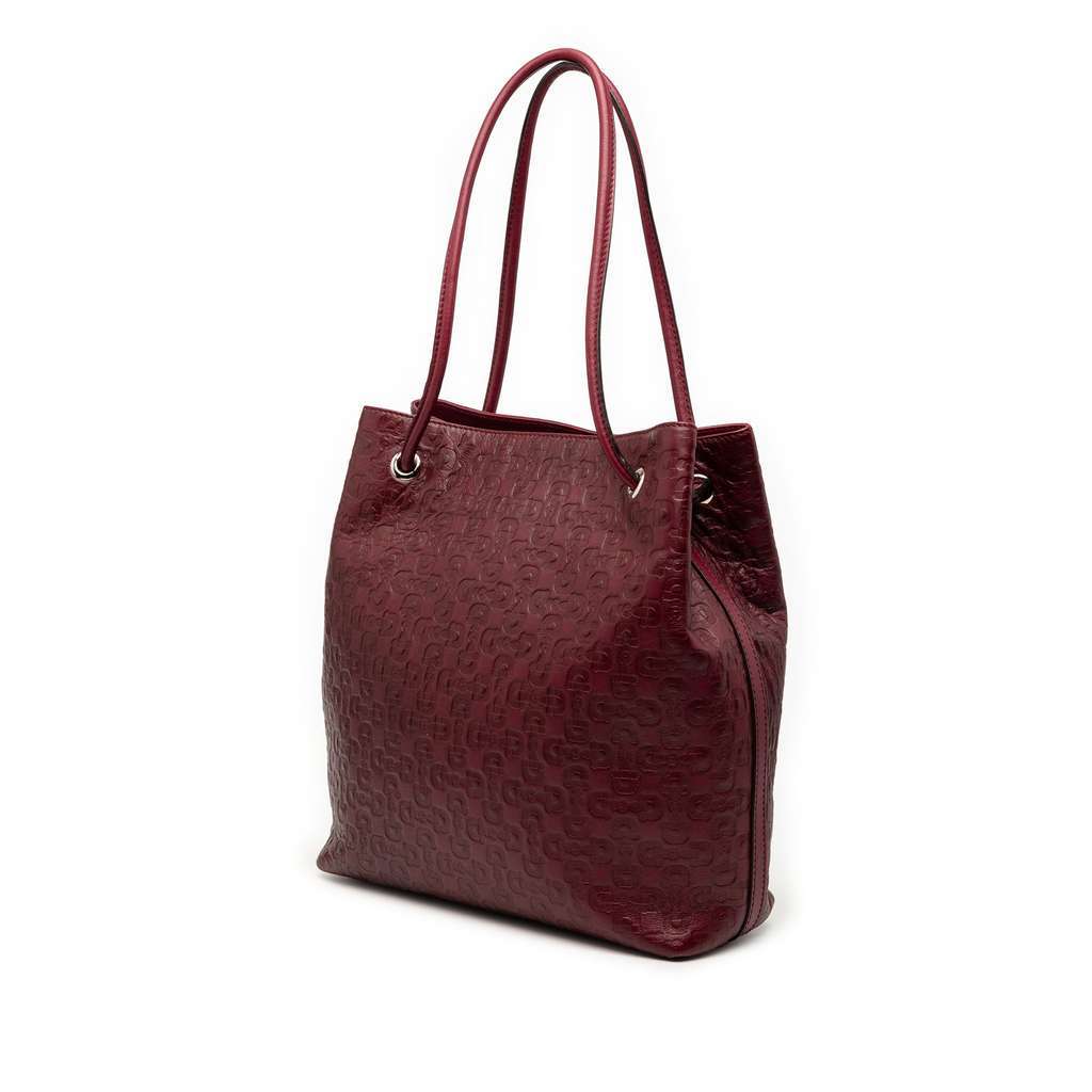 Gucci Horsebit Leather Gifford Tote Red Leather Very good - Back View