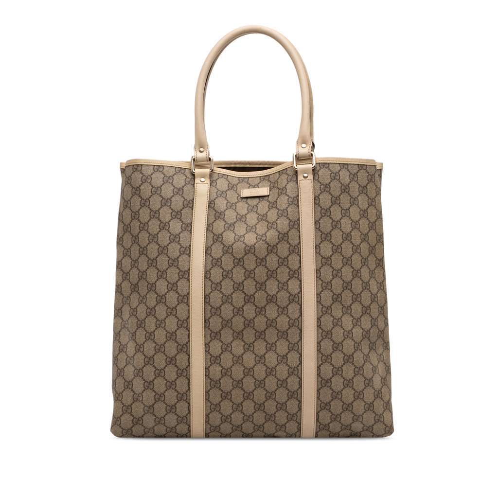 Gucci GG Supreme Joy Vertical Tote Brown Canvas Very good - Front View
