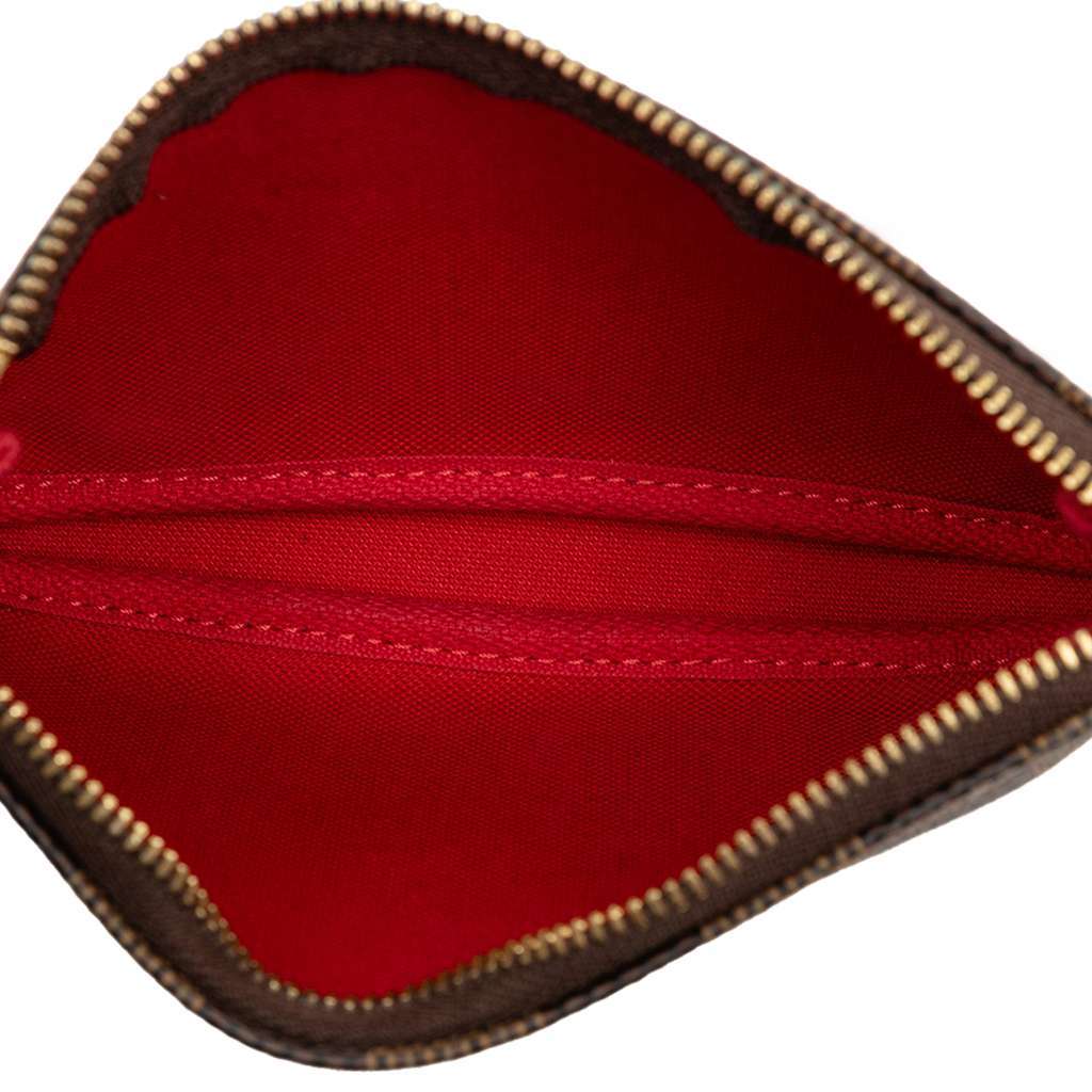 Louis Vuitton Damier Ebene Mini Pochette Accessoires Brown Very good - Model View