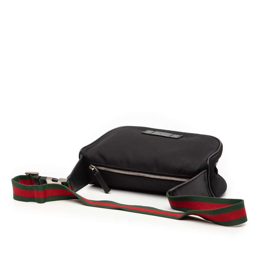 Gucci Nylon Web Belt Bag Black Very good - Back View
