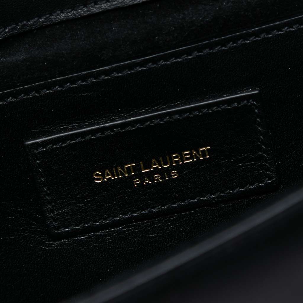 Saint Laurent Small Smooth Calfskin Monogram Kate Tassel Crossbody Black Leather Very good - Box View