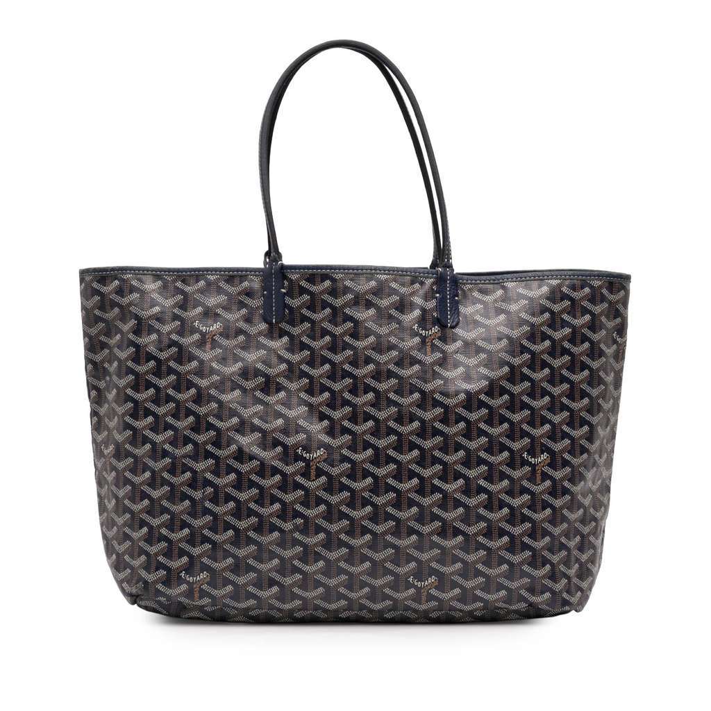 Goyard Goyardine Saint Louis PM Blue Canvas Very good - Front View