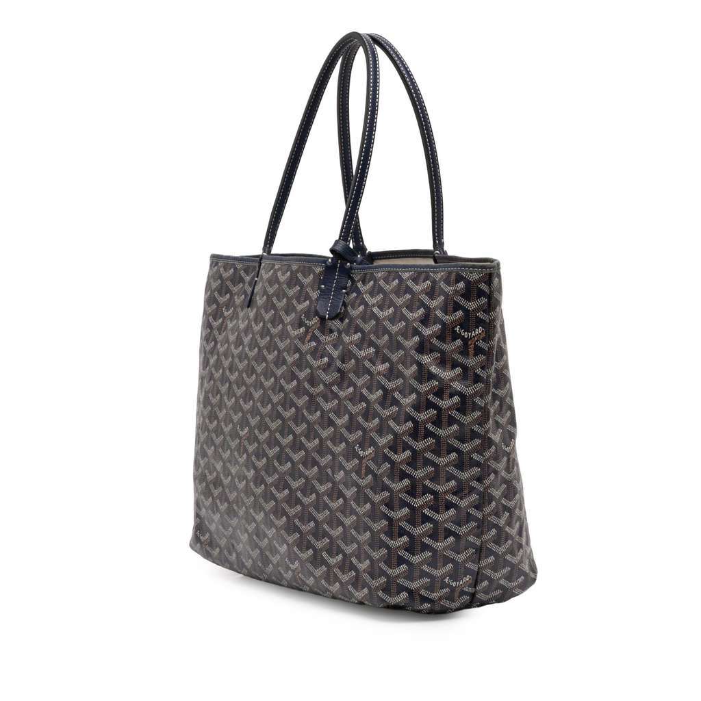 Goyard Goyardine Saint Louis PM Blue Canvas Very good - Back View