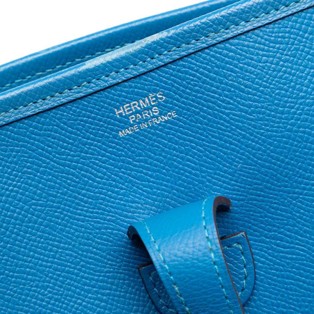 Hermès Epsom Evelyne III 29 Blue Leather Very good condition - Box View