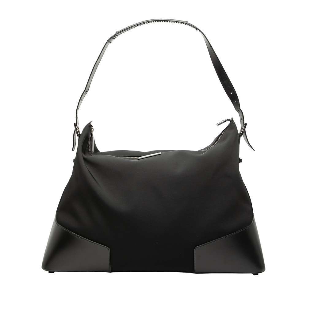 Gucci Nylon Shoulder Bag Black Very good - Front View