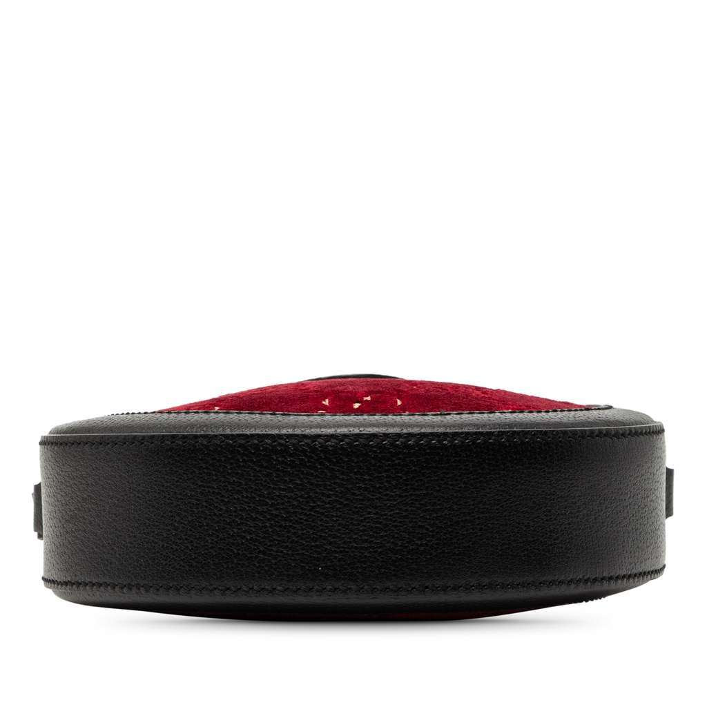 Gucci GG Marmont Velvet Round Crossbody Red Velvet Very good condition - Inside View