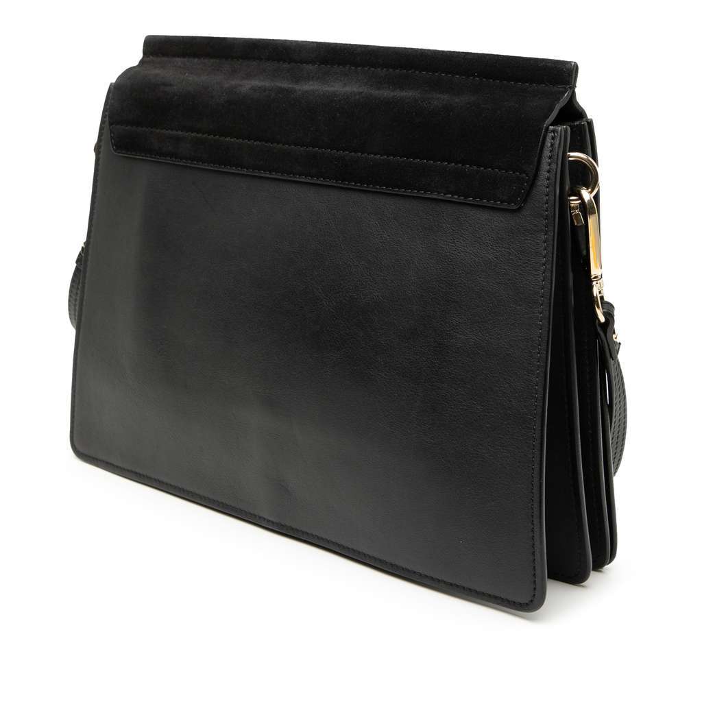 Chloé Medium Leather Faye Shoulder Bag Black Leather Very good condition - Back View