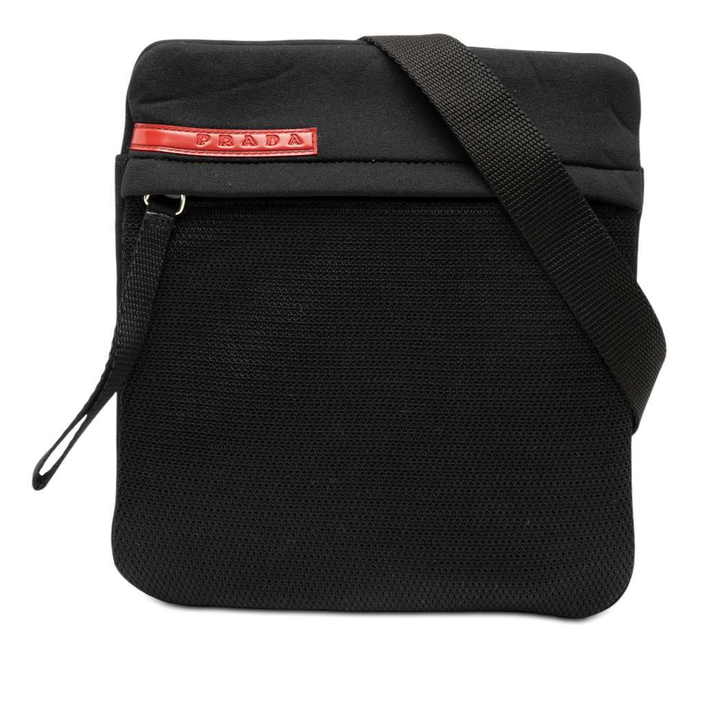Prada Tessuto Zip Top Sport Crossbody Black Very good - Front View