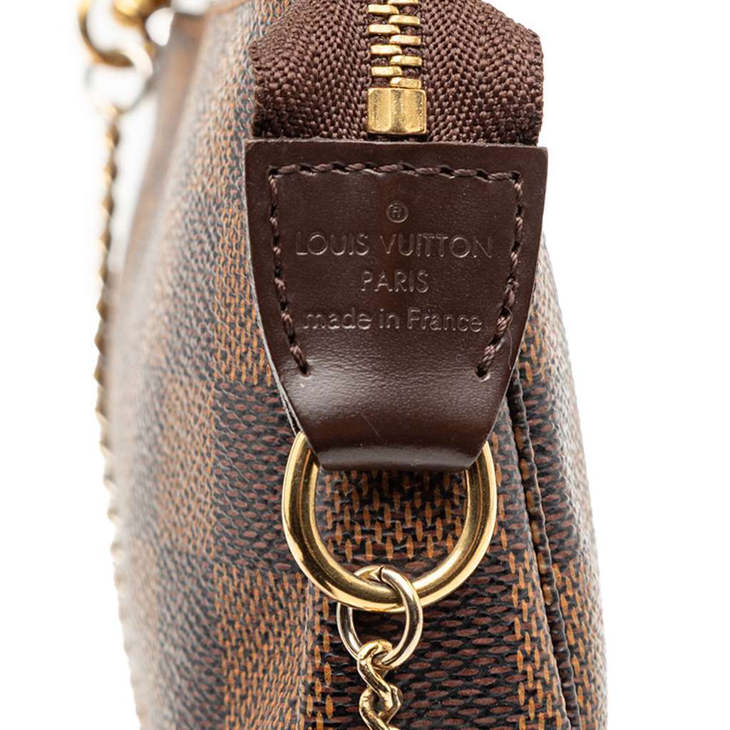 Louis Vuitton Damier Ebene Mini Pochette Accessoires Brown Very good - Box View