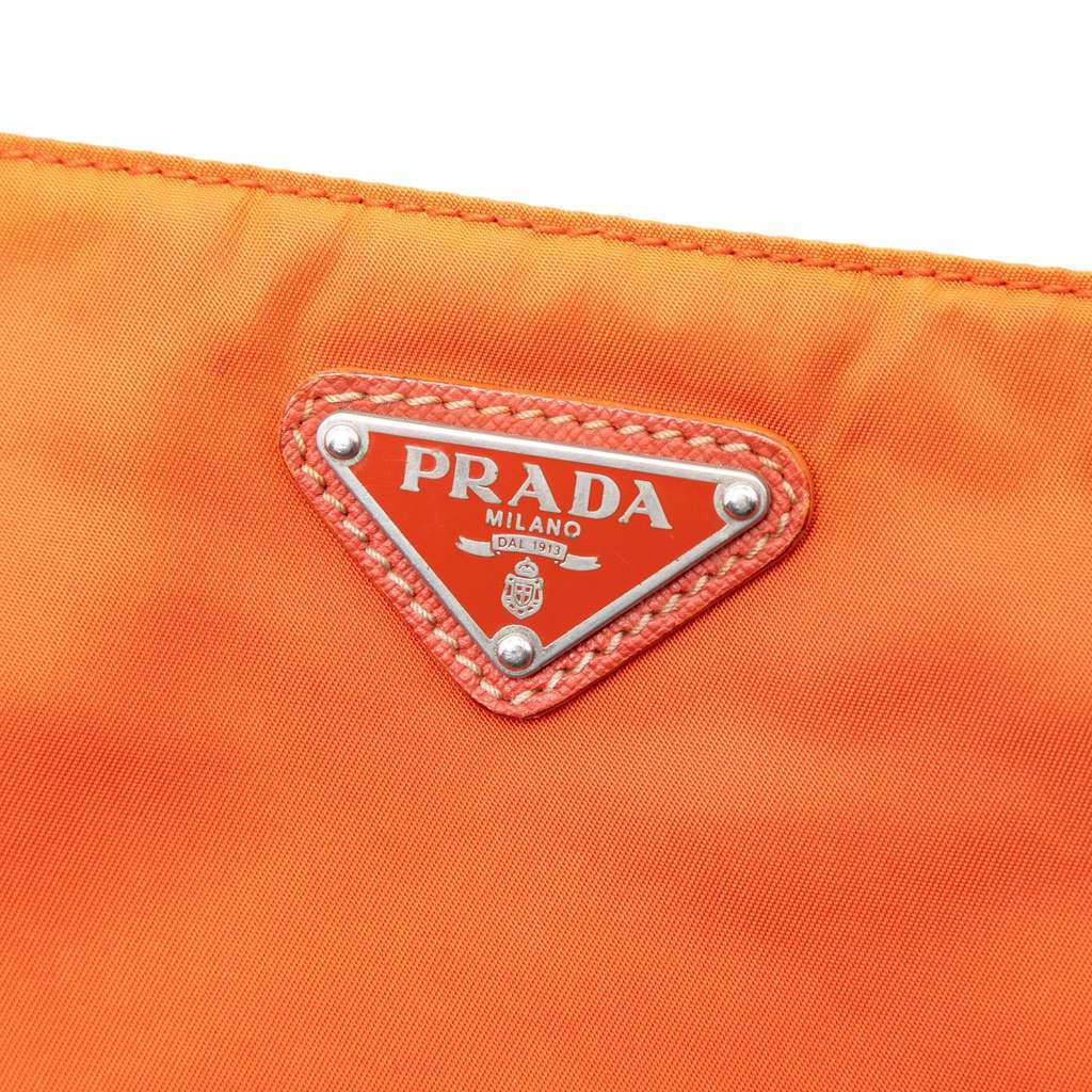 Prada Tessuto Zip Top Crossbody Orange Very good condition - Box View