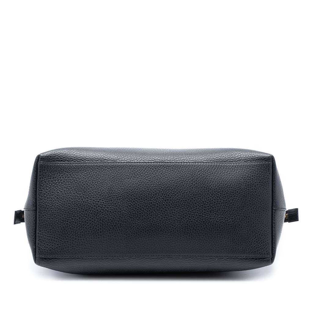 Gucci Medium Leather GG Charm Dome Satchel Black Leather Very good condition - Inside View