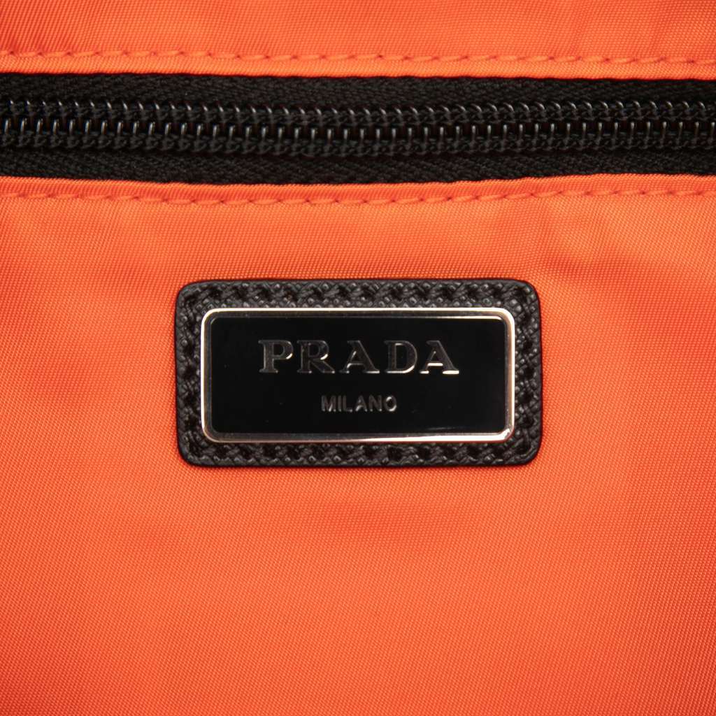 Prada Saffiano Trimmed Tessuto Triple Buckle Messenger Bag White Very good condition - Box View