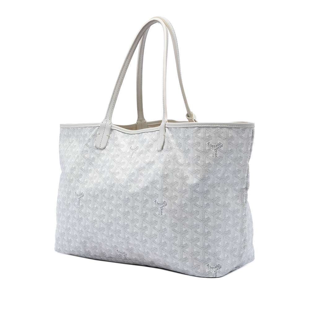 Goyard Goyardine Saint Louis PM White Canvas Very good condition - Back View