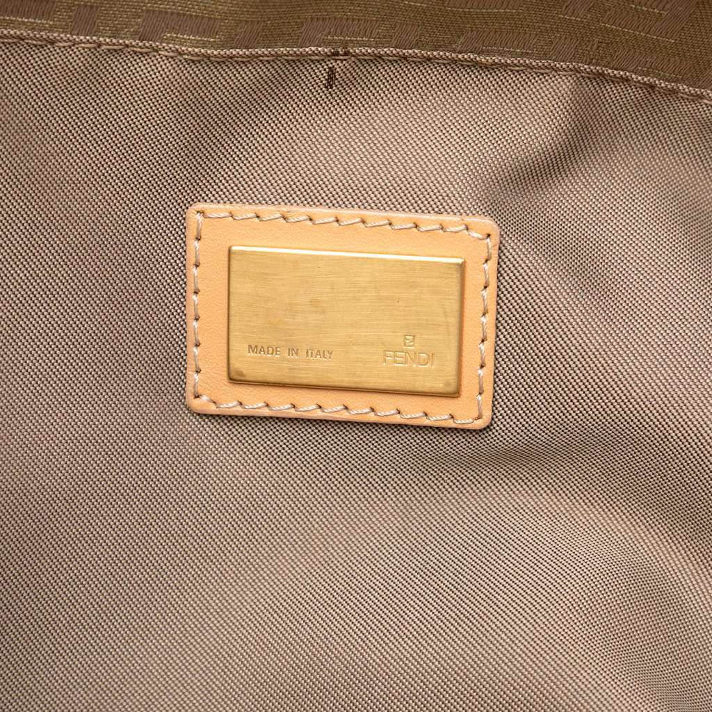 Fendi Zucchino Canvas Tote Brown Canvas Very good condition - Box View
