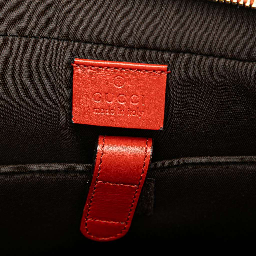 Gucci Medium Diamante Bright Leather Business Bag Red Leather Very good condition - Box View