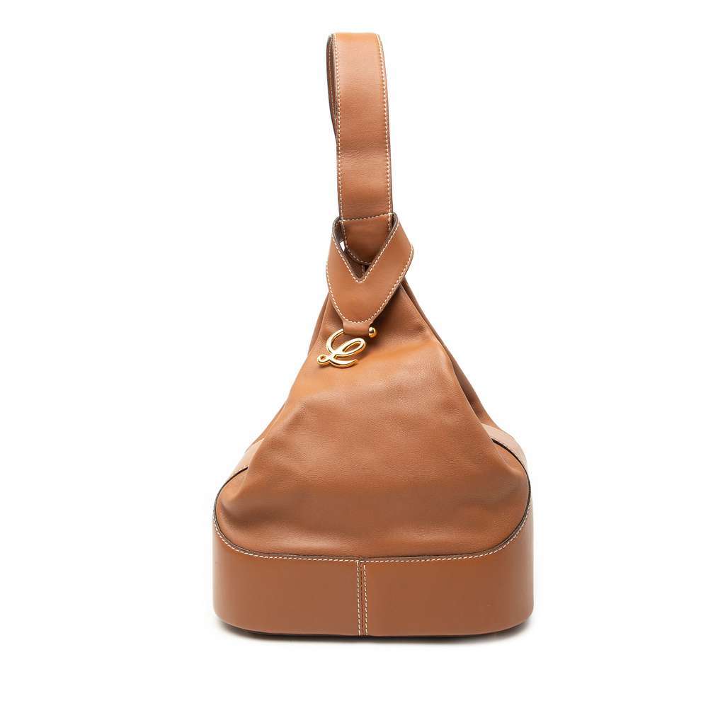 Loewe Leather Anton Triangle Backpack Brown Leather Very good condition - Front View