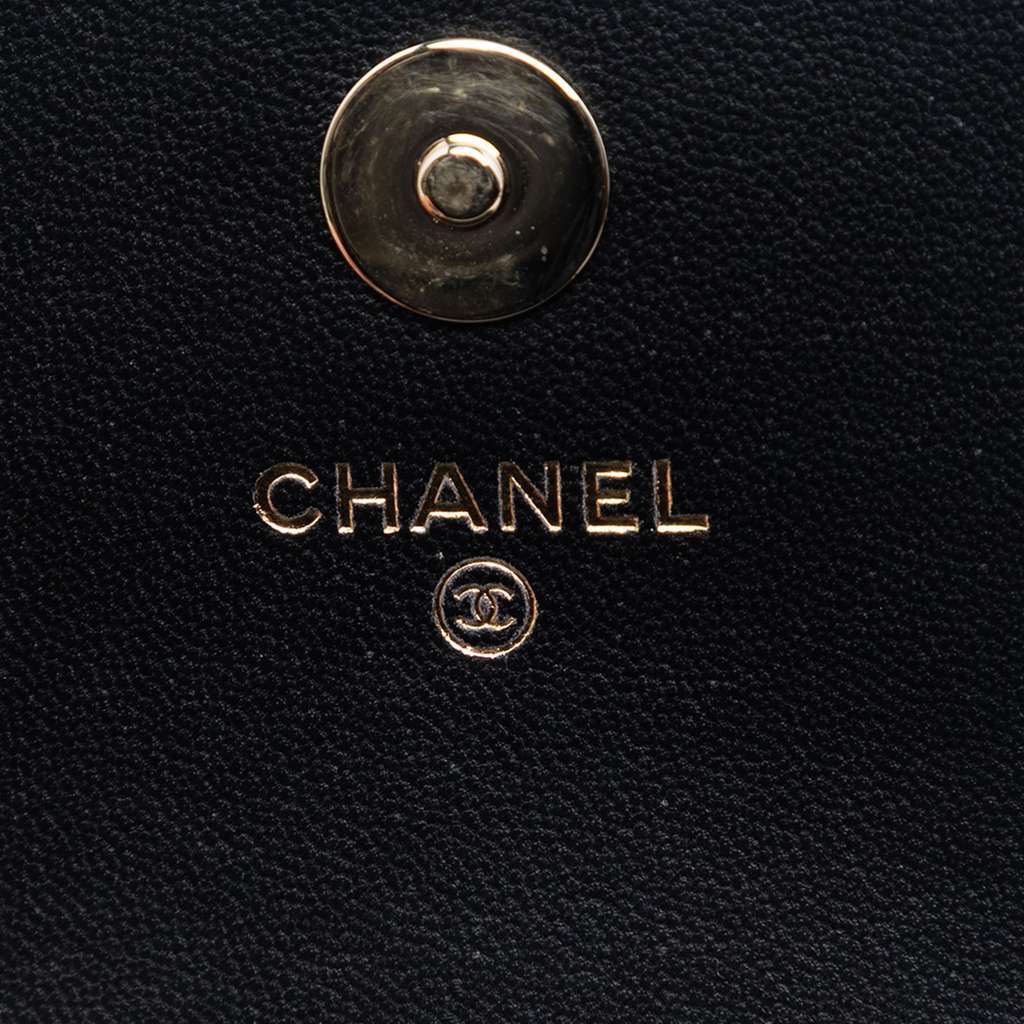 Chanel Mini CC Quilted Lambskin Crochet Flap Black Leather Very good condition - Box View