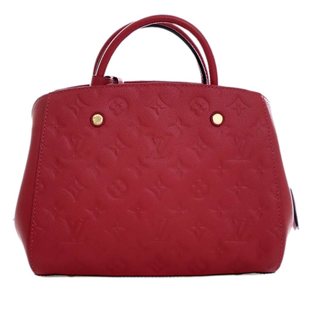 Louis Vuitton Monogram Empreinte Montaigne BB Red Leather Very good condition - Back View