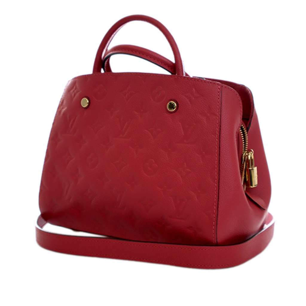 Louis Vuitton Monogram Empreinte Montaigne BB Red Leather Very good condition - Model View