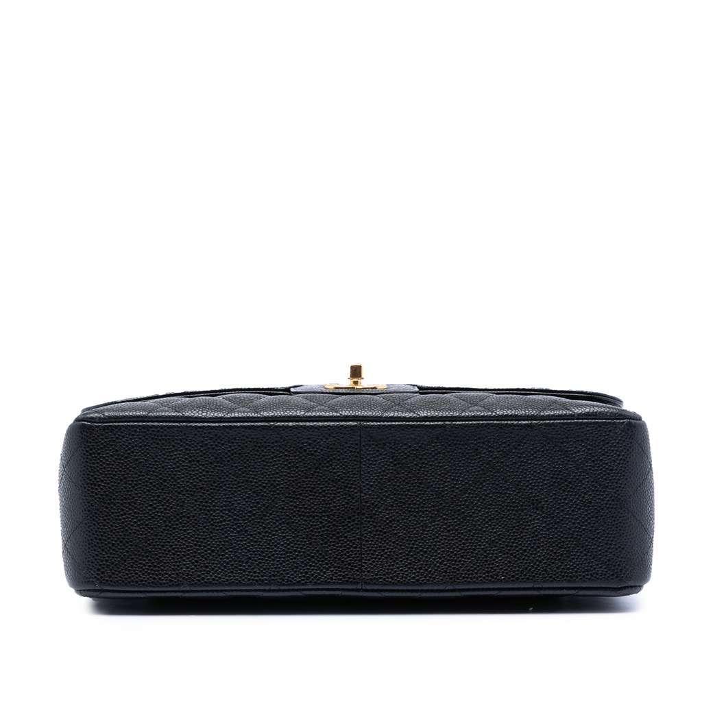 Chanel Jumbo Classic Caviar Double Flap Black Leather Very good condition - Inside View