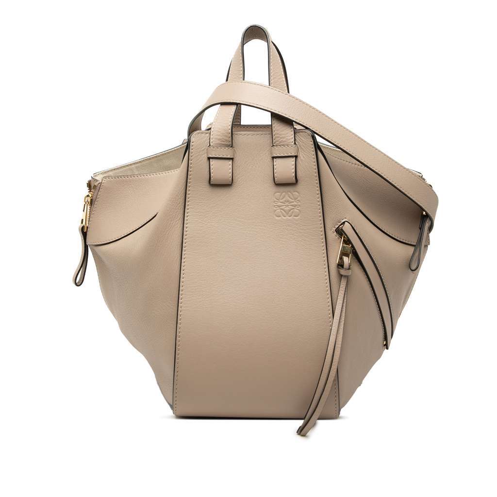 Loewe Small Grained Calfskin Hammock Bag Brown Leather Very good - Front View