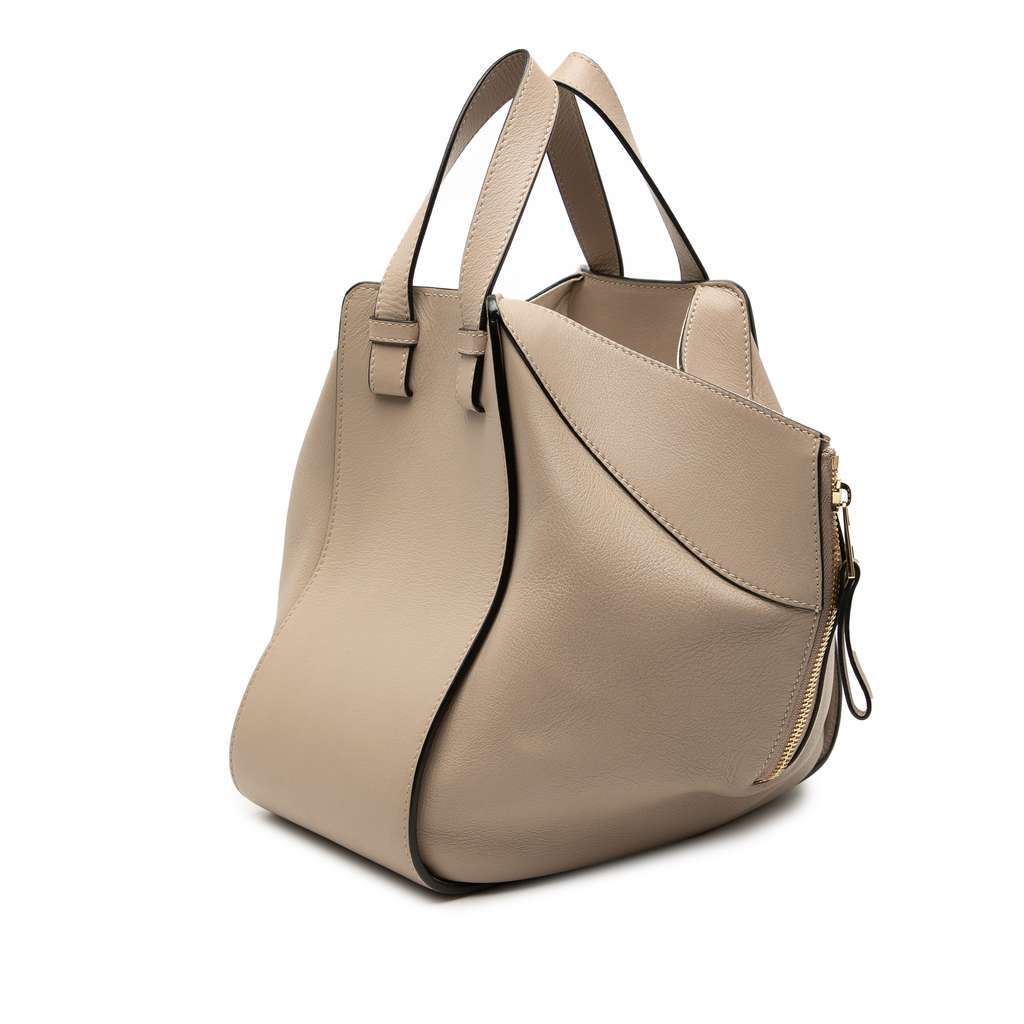 Loewe Small Grained Calfskin Hammock Bag Brown Leather Very good - Back View