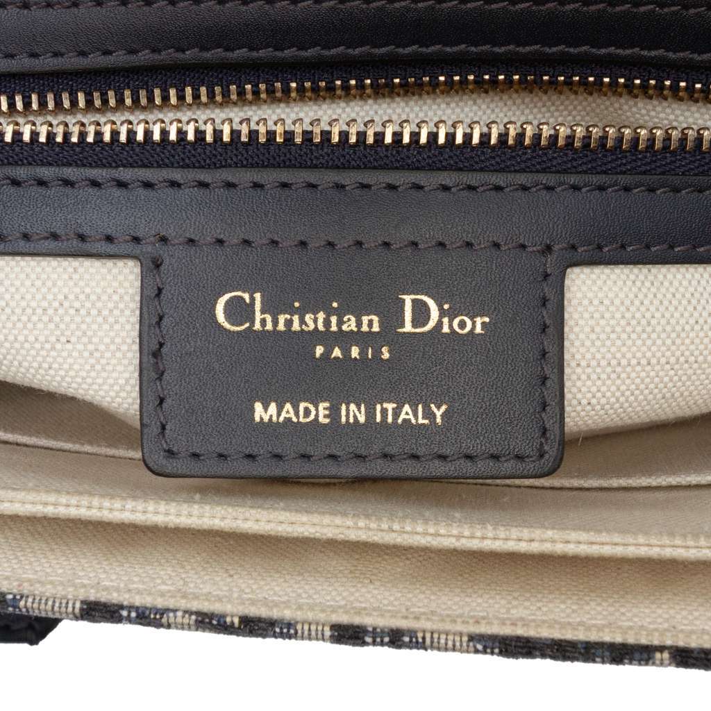Dior Oblique Canvas Flap Crossbody Blue Canvas Very good condition - Box View