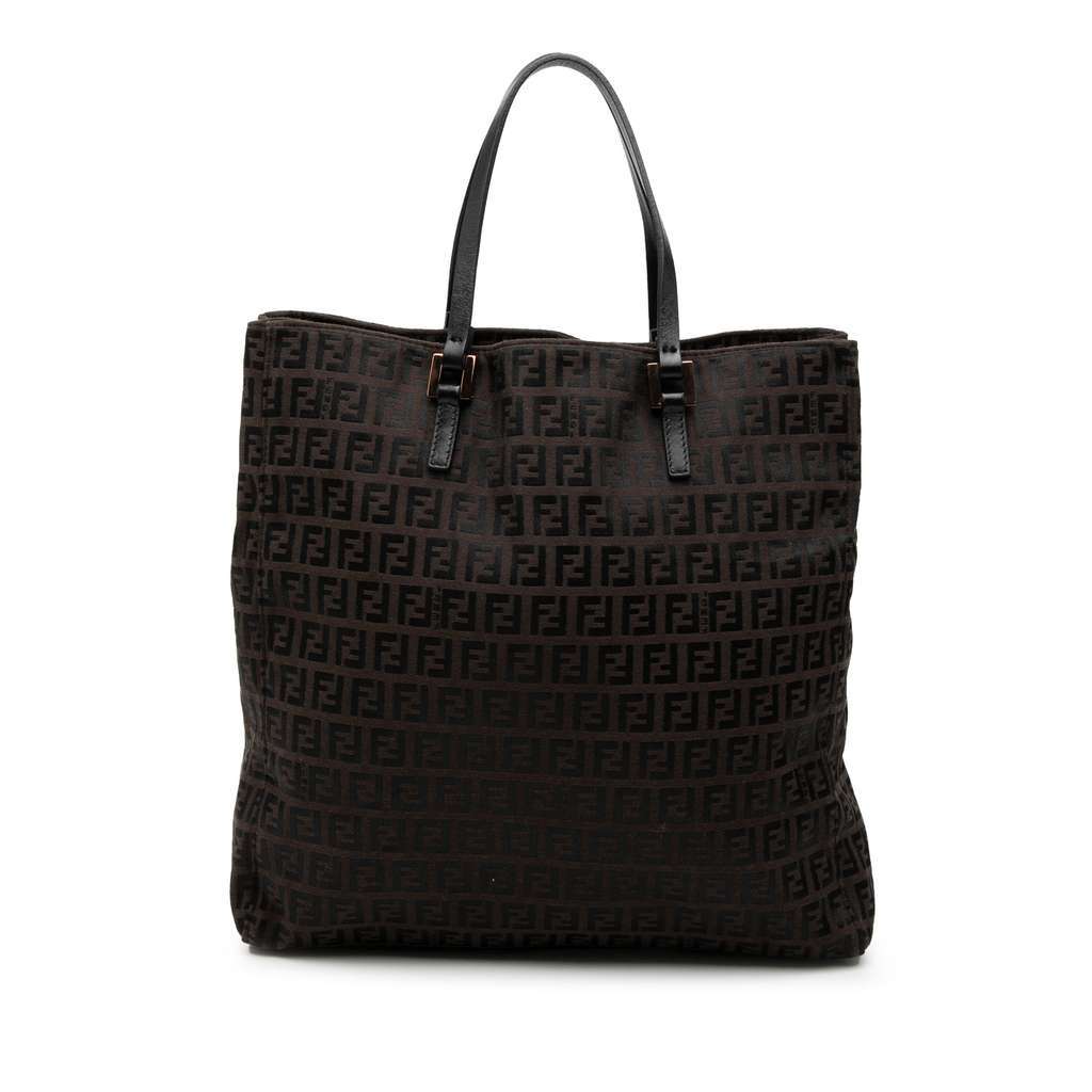 Fendi Zucchino Canvas Tote Brown Canvas Very good condition - Front View