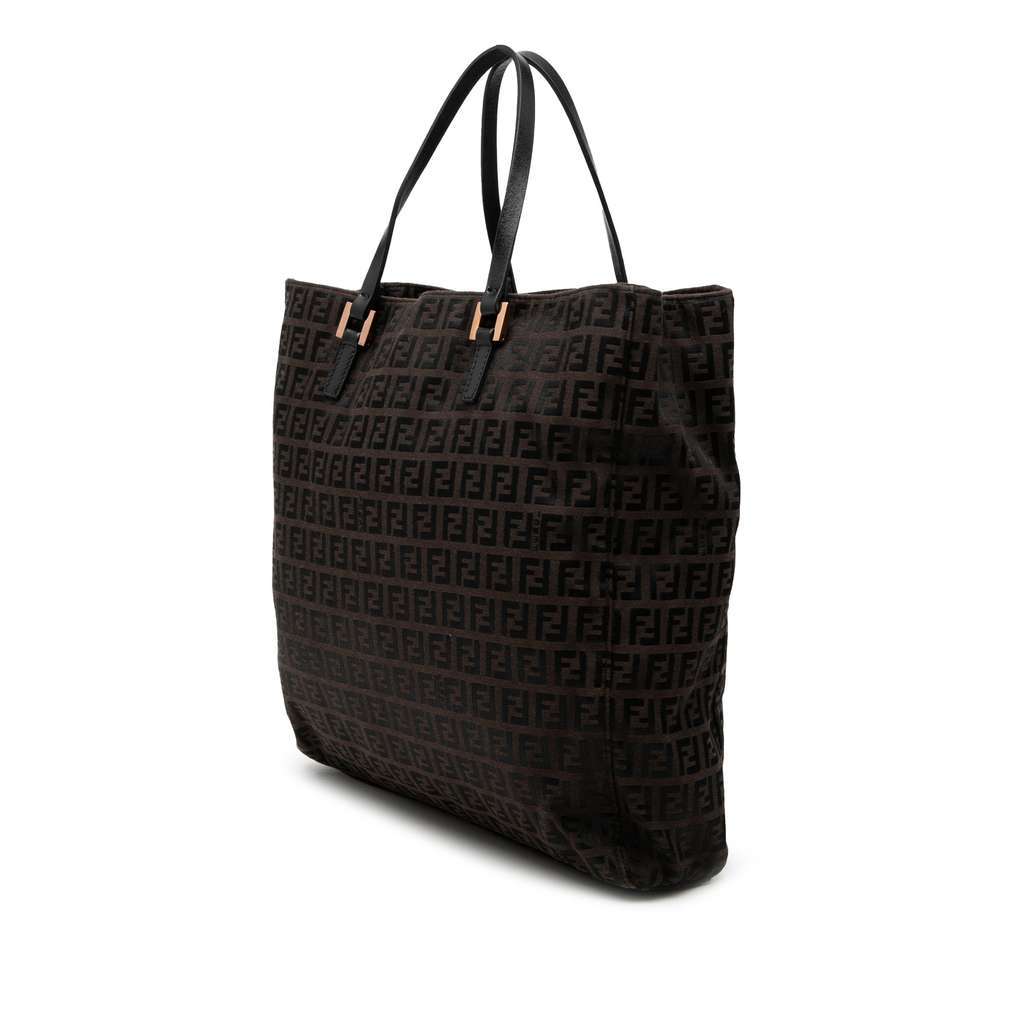 Fendi Zucchino Canvas Tote Brown Canvas Very good condition - Back View