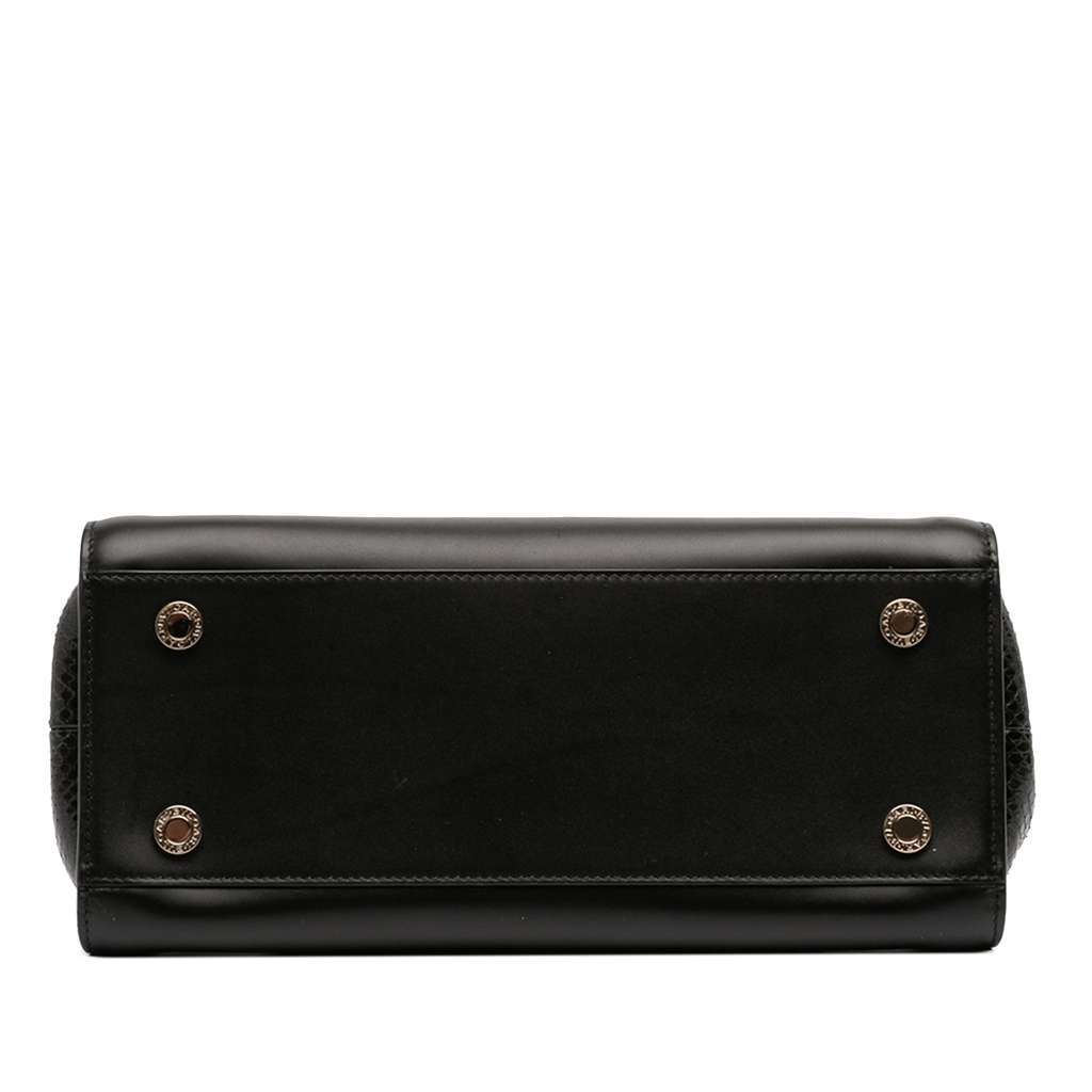 Bvlgari Leather Serpenti Scaglie Tote Black Leather Good condition - Inside View