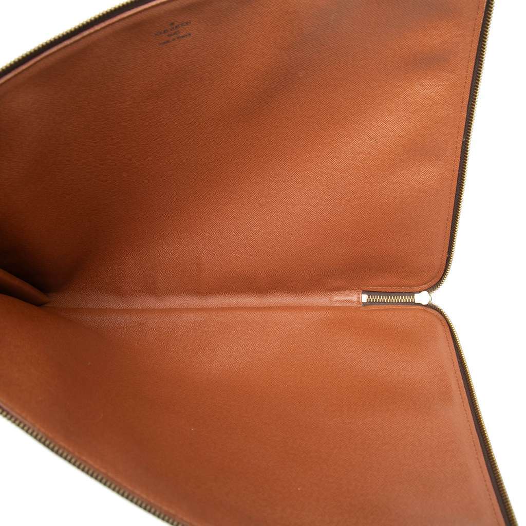 Louis Vuitton Monogram Poche Documents Portfolio Brown Very good condition - Model View