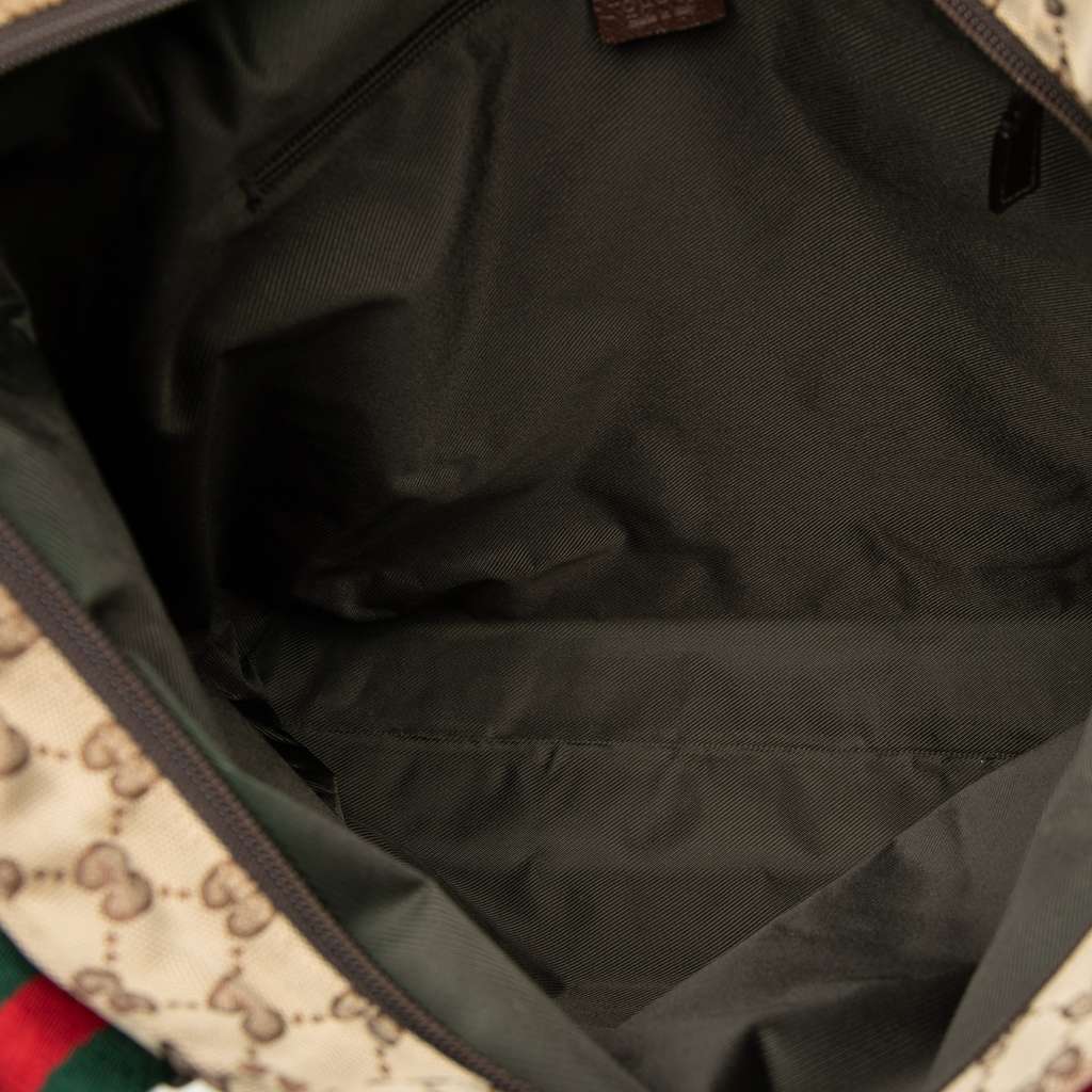 Gucci GG Canvas Web Vertical Tote Brown Canvas Very good condition - Model View