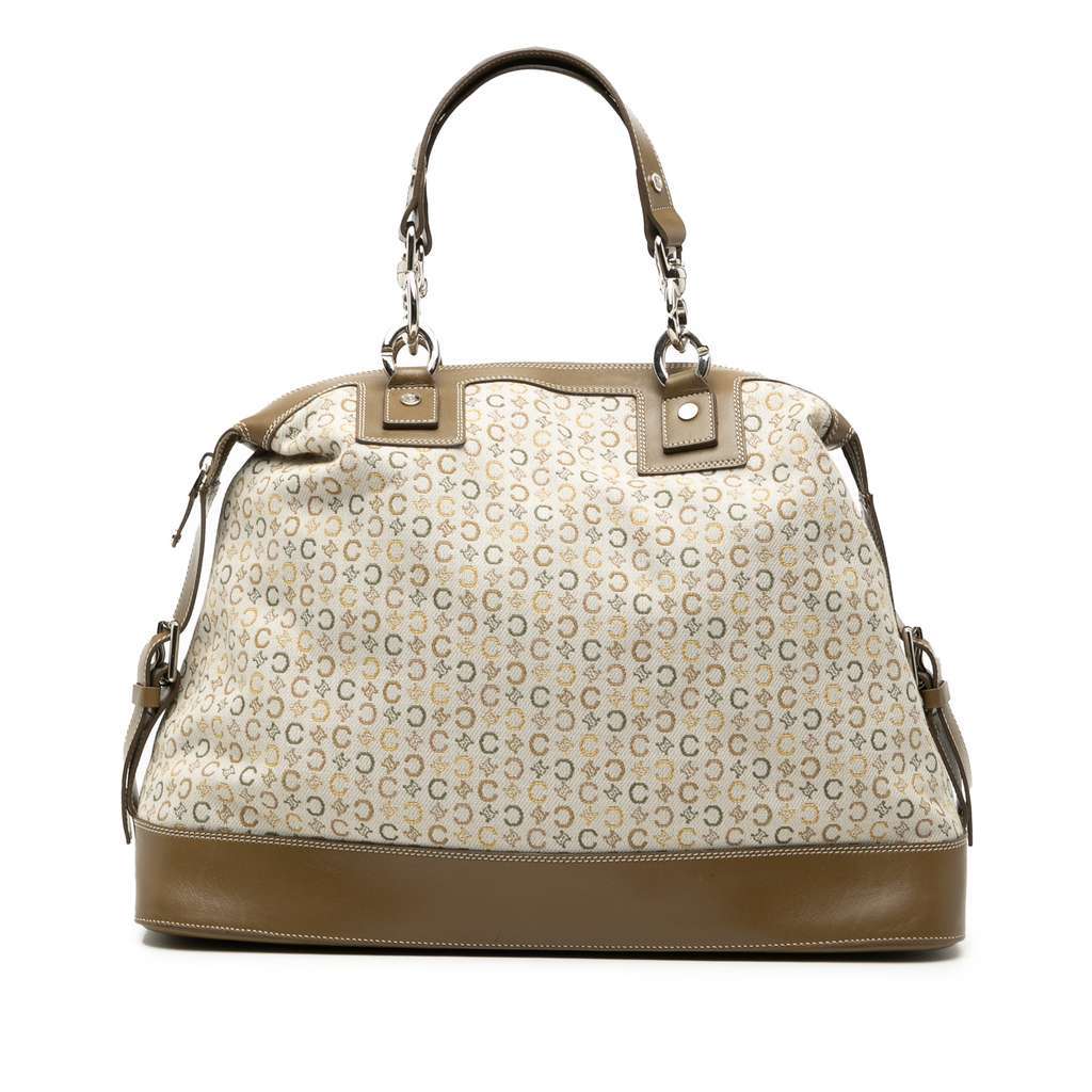 Celine C Macadam Canvas Handbag Brown Canvas Very good condition - Front View
