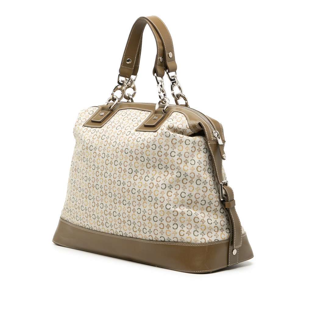 Celine C Macadam Canvas Handbag Brown Canvas Very good condition - Back View