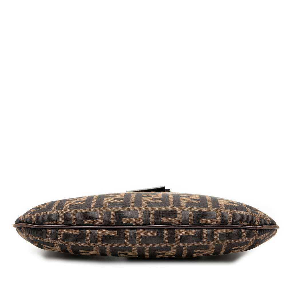 Fendi Zucca Canvas Double Flap Shoulder Bag Brown Canvas Good condition - Inside View