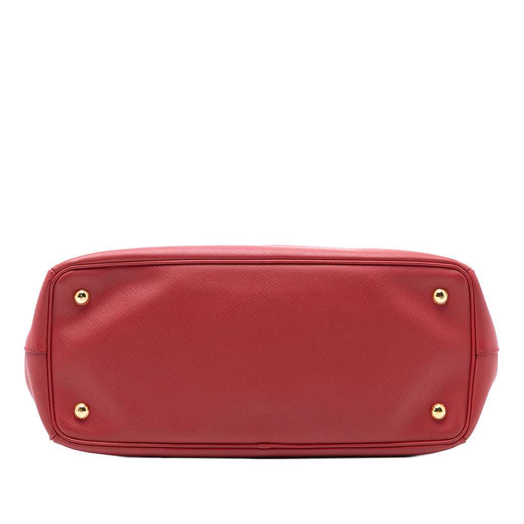 Prada Large Saffiano Lux Galleria Double Zip Satchel Red Leather Very good condition - Inside View
