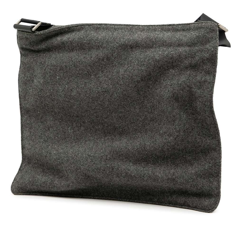 Prada Wool Crossbody Grey Wool Very good condition - Back View