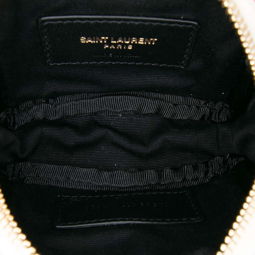 Saint Laurent Baby Calfskin Monogram Cherry Printed Lou Camera Bag White Leather Very good condition - Model View
