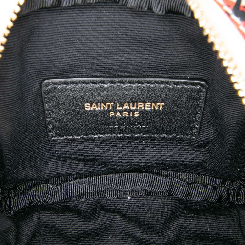 Saint Laurent Baby Calfskin Monogram Cherry Printed Lou Camera Bag White Leather Very good condition - Box View