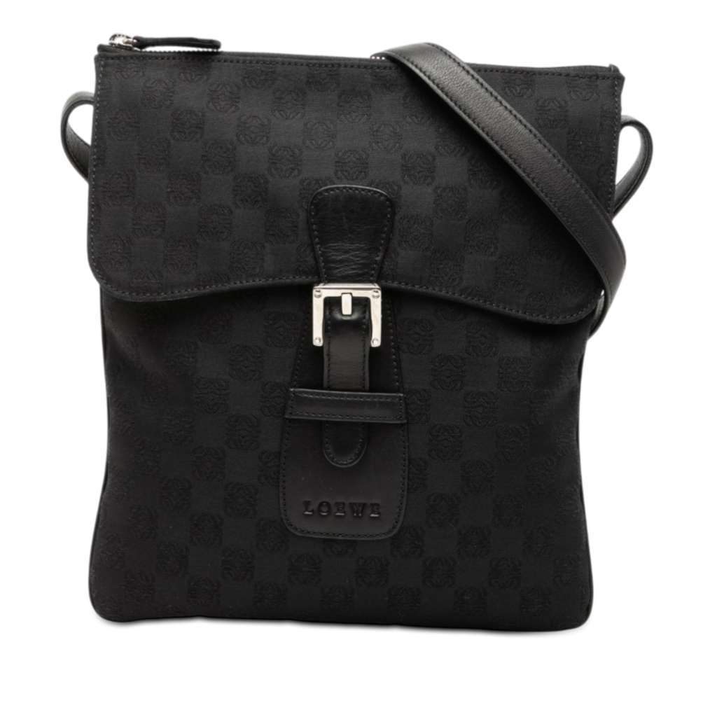 Loewe Anagram Canvas Crossbody Black Canvas Very good condition - Front View