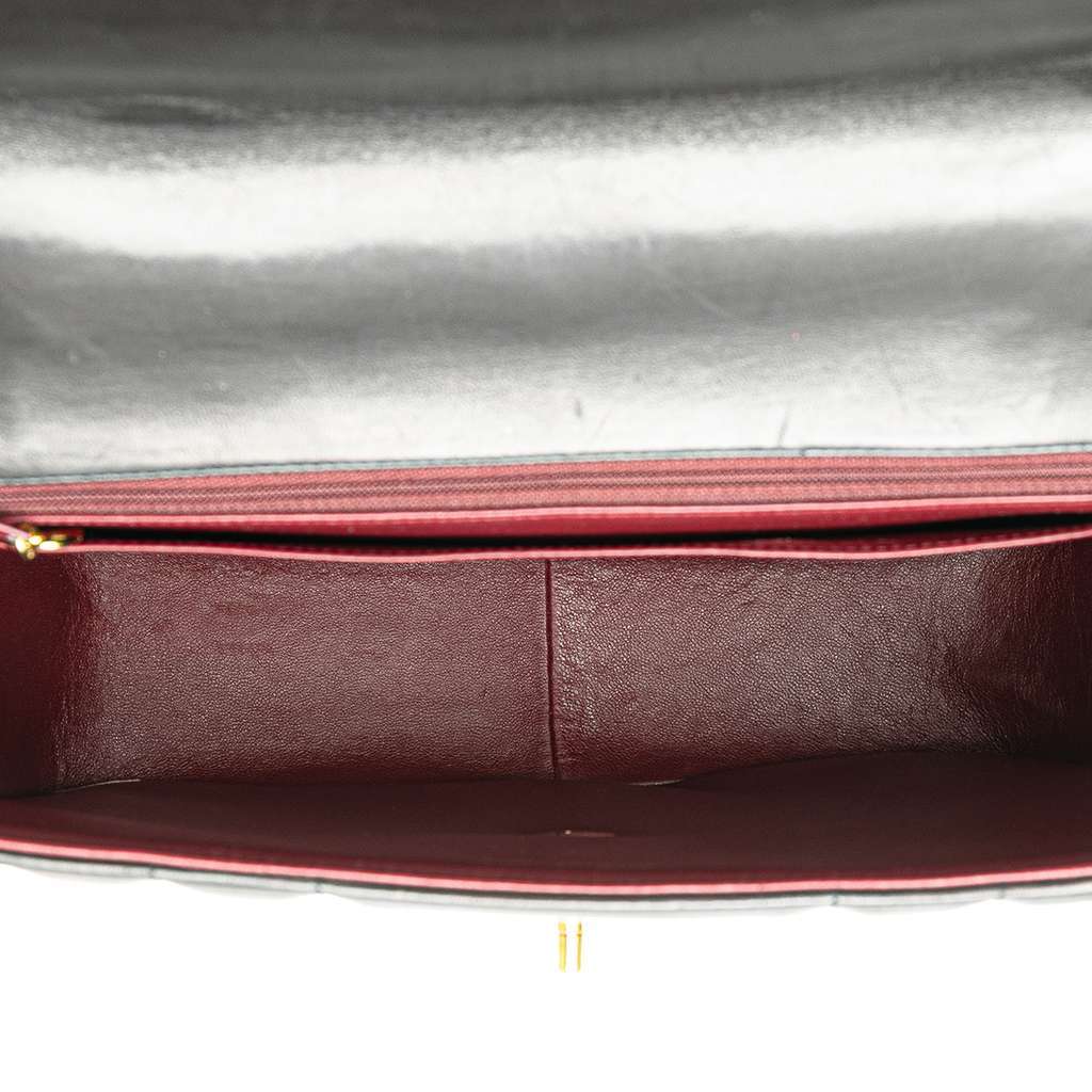 Chanel Mademoiselle Top Handle Handbag Black Leather Very good condition - Model View