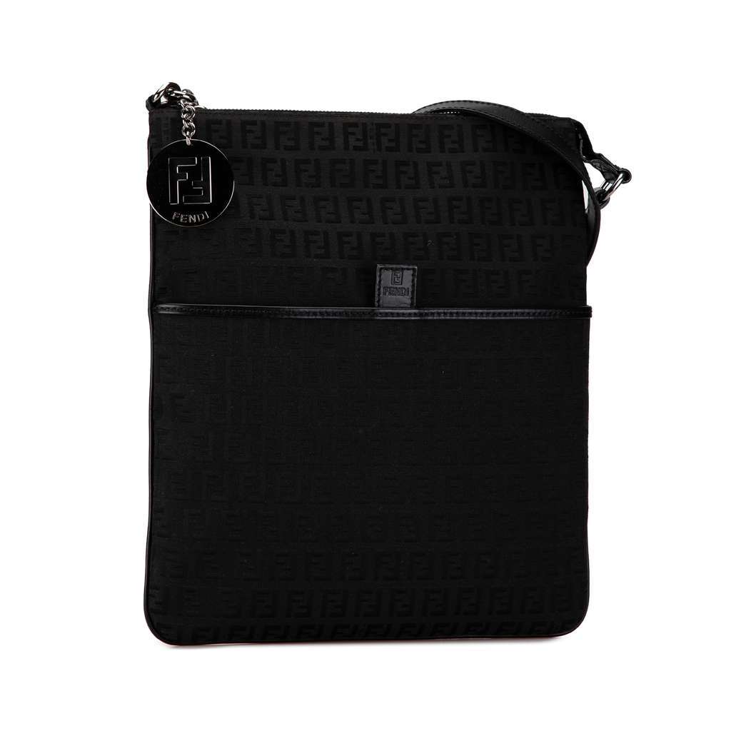 Fendi Zucchino Canvas Crossbody Black Canvas Very good condition - Back View