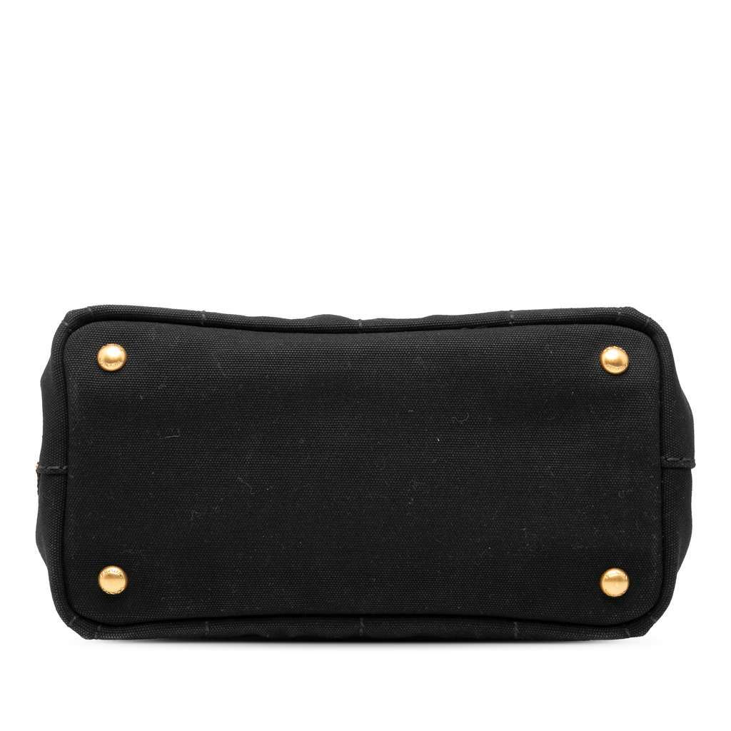 Prada Small Canvas Canapa Logo Satchel Black Canvas Very good condition - Inside View