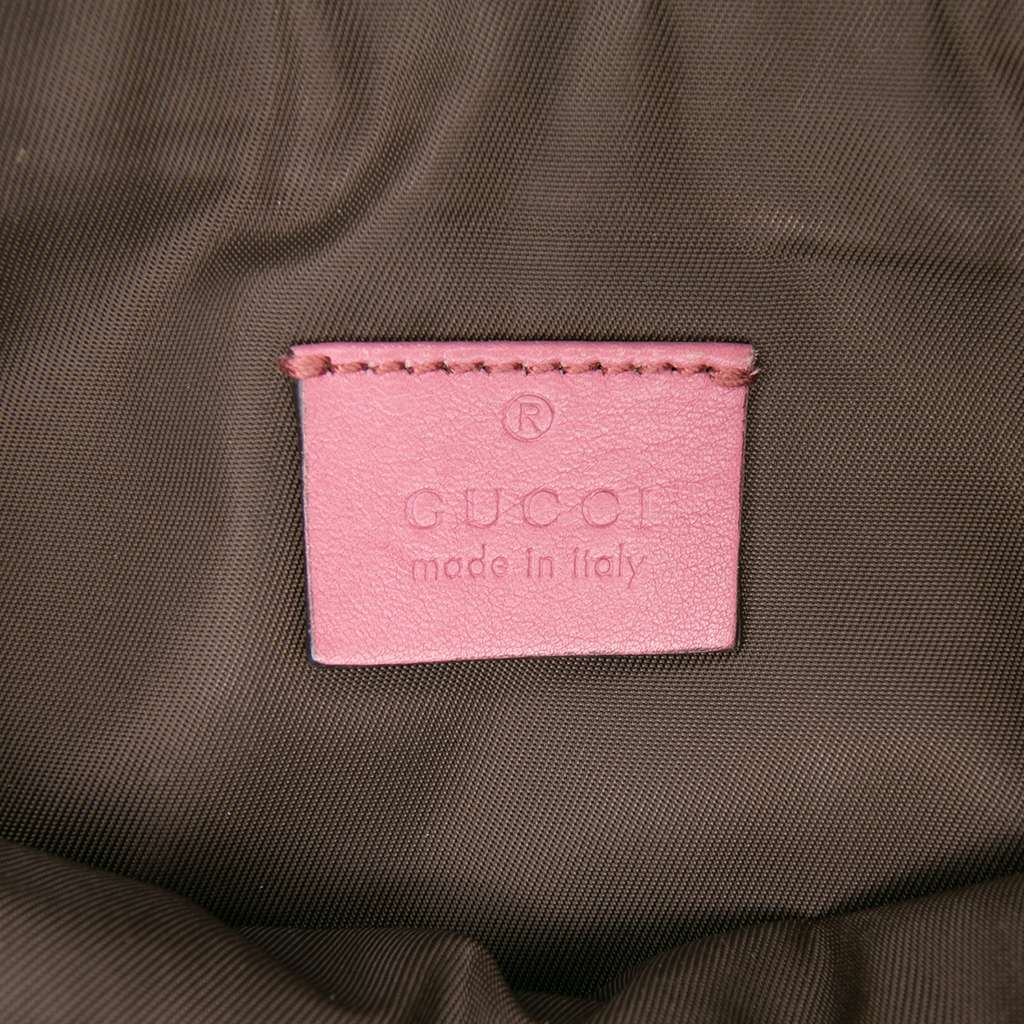 Gucci Microguccissima New Britt Wristlet Clutch Pink Leather Very good condition - Box View