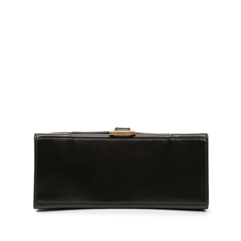 Balenciaga Small Shiny Box Calfskin Hourglass Top Handle Bag Black Leather Very good condition - Inside View