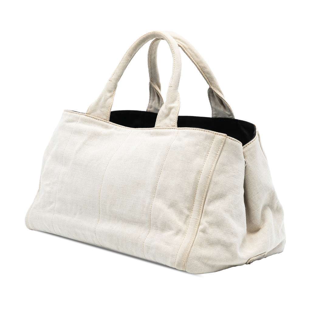 Prada Canvas Canapa Mistolino Tote Brown Canvas Very good condition - Back View