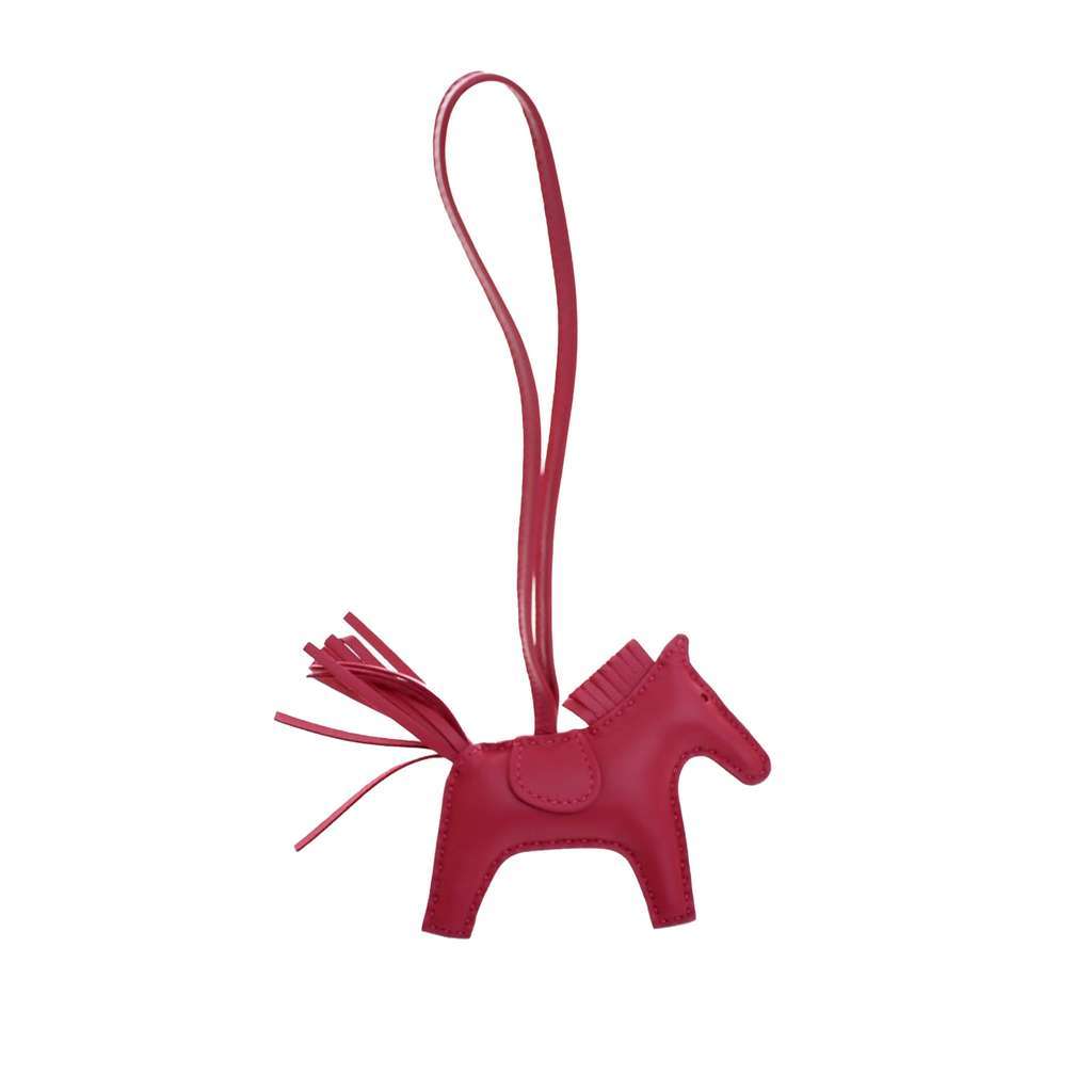 Hermès Milo Lambskin Grigri Rodeo Bag Charm PM Pink Leather Very good - Back View