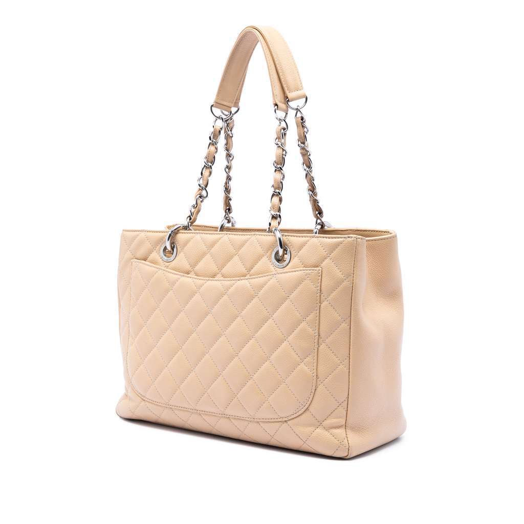 Chanel Caviar Grand Shopping Tote Brown Leather Good condition - Back View